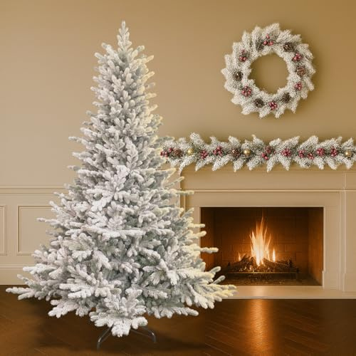 Mazzeo Christmas Albero di Natale Nocciolo bianco del Gargano 210 cm, apertura rami a ombrello