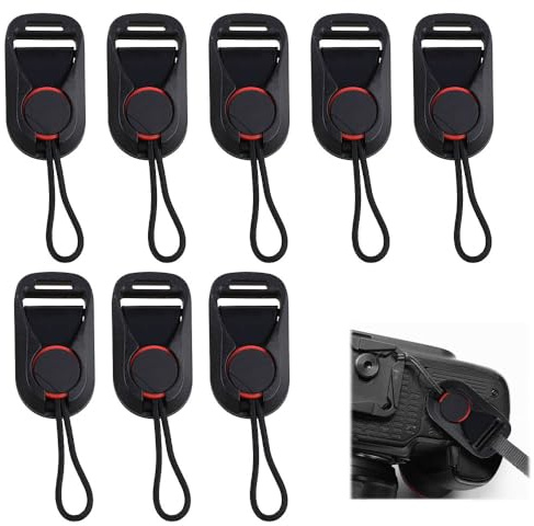 Vaniika Camera Strap Quick Release Clips, 8pcs Camera Strap Adapters Compatible with Peak Design Anchor Links, Multi-Function Strap Buckle Easy Mount and Unmount