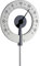 TFA Dostmann Thermomètre de jardin analogique Lollipop, 12.2055.10, thermomètre design, résistant aux intempéries, avec grands chiffres, gris