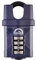 Cadenas Squire robuste (CP50CS) - Anse fermée la plus résistante - Cadenas à combinaison à 4 roues - Acier allié anticorrosif - Cadenas étanche pour maison, école et garage (Bleu, 50 mm)