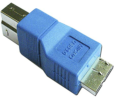 BeMatik - Adaptateur USB 3.0 (Micro USB B to B Mâle Mâle)