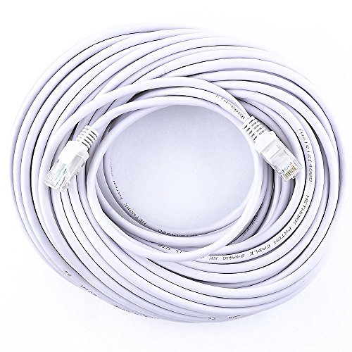 Cable LAN RJ45 20 Metros Cat 5E Ethernet Red Cabezal, Router Internet Teléfono Fijo