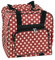 Over-Coverlock Tasche im Design rosa/weiß gepunktet