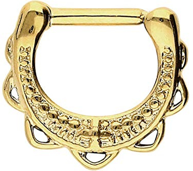 PIERCINGLINE Chirurgenstahl Clicker | Piercing für Septum Tragus Helix | Design | Farbauswahl