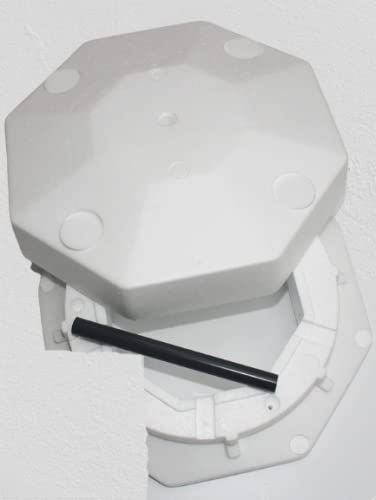 Langenbach Blue Premium Eisfreihalter für Gartenteich, 8-Eckig 40cm mit Lüftungsrohr und Deckel, Anti Ice Device