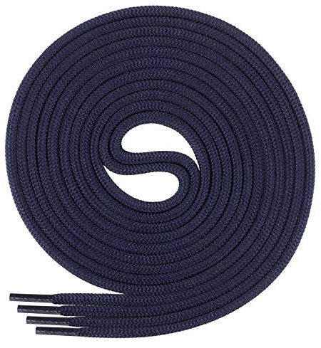 Di Ficchiano 3 par skosnören runda [ o 3 mm skoband slitstarka ersättnings skosnören av polyester färg: mörkblå längd: 100 cm