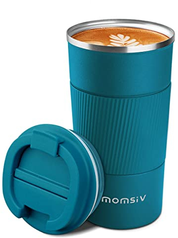 Aolieh Thermobecher kaffee to go, 510ML Kaffeebecher mit Auslaufsicherem Deckel, Thermobecher- Isolierbecher, Edelstahl Travel Mug, Kaffeebecher to go für heißes und kaltes Wasser Kaffee Tee