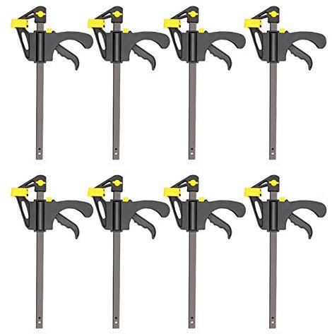 QSCTYG Schraubzwingen 2/3/4/5/8 stücke Neue Holzbearbeitungsklemme F F Clip 4 Zoll Hard Grip Schnelle Ratsche Holz Arbeiter DIY Werkzeug Tischler Set 559 (Color : 4Inch 8Pcs)