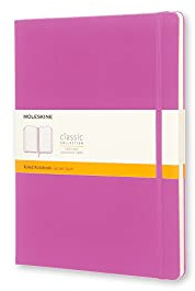 Moleskine Quaderno classico, copertina rigida, XL (19,1 x 24,1 cm) a righe/a righe, magenta, 192 pagine