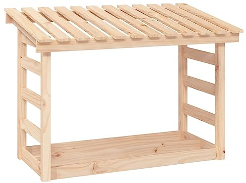 vidaXL Support pour bois de chauffage 108x64,5x78 cm Bois de pin