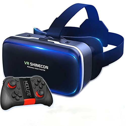Auriculares Realidad Virtual, Auriculares VR Compatibles Teléfonos Inteligentes IPhone Android, Caja Gafas VR Gran Angular Visual De Pantalla Completa Para Que Niños Jueguen Juegos VR/películas 3D ( C