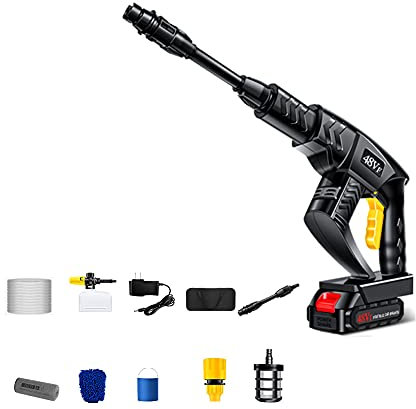 Set di idropulitrici a Batteria da 48 V, Lavaggio a Getto per recinzioni da Patio pulite in profondità, Lavatrice Portatile per Auto