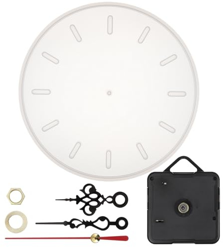 VILLCASE Stampo in silicone per orologio in resina epossidica con movimento e lancette, stampi in resina epossidica grande per orologio da parete, 33 cm, set di stampi in resina per decorazione della