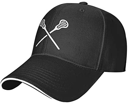 RFSHOP Sport Lacrosse Baseballkappe, Trucker Mütze, Vintage Baumwolle, Papa Mütze für Männer und Frauen, Schwarz