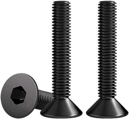 Drenky 10 Stück M8 X 35mm Senkkopfschrauben Schwarz Edelstahl V2A VA A2 Schrauben mit Abgesenktem Kopf DIN 7991 / ISO 10642 Senkschraube Innensechskant Schraube Senkkopf Regelgewinde