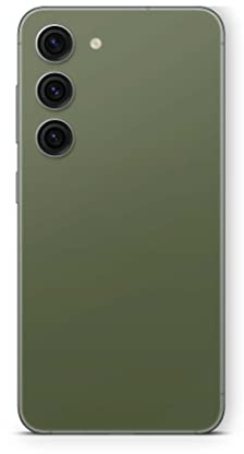 Skins4u Schutzfolie Skin Cover Skins Design Aufkleber Schutz Foliekompatibel mit Samsung Galaxy S23 Solid State Olive