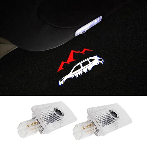 2 pcs Non-Fading LED Car Door Logo Lights Courtesy Projector Laser Welcome Light Ghost Shadow Forester Outback Ascent Legacy Accessories Puddle lamp Compatible with Forester Outback Ascent Legacy