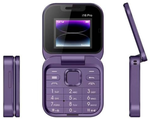 Yiokii Teléfono móvil abatible para personas mayores, radio FM, lista negra, marcación rápida, vibración, 2SIM, pantalla pequeña, regalos