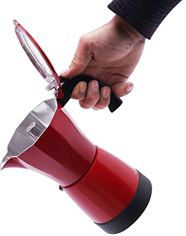 vinnyooc Caffettiera Elettrico Macchina Da Caffè Portatile Macchina Da Caffè Espresso Elettrico Moka 6 Tazze Moka Maker Pot Con Base Per La Casa Festa Caffè