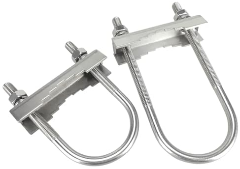 U-Bolzen 1 Stück V-Backenblock U-Schraube 304 Edelstahl U-Klemme Anti-Rost U-Rohrschelle Runde U-Bolzen für Bootsanhänger