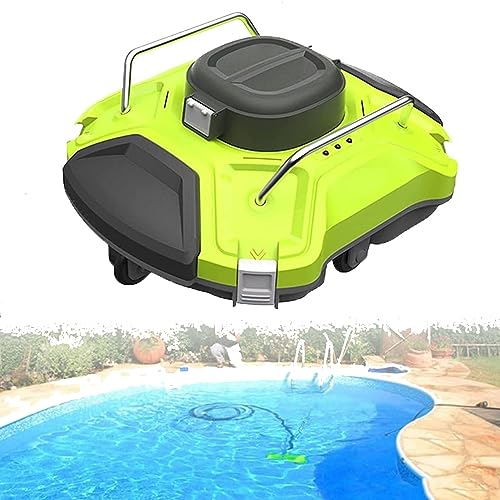 Limpiador de Piscinas, Aspirador automático de Piscinas, Limpiador robótico automático de Piscinas con Tiempo de Funcionamiento de 120 Minutos, batería Recargable para Piscinas ele