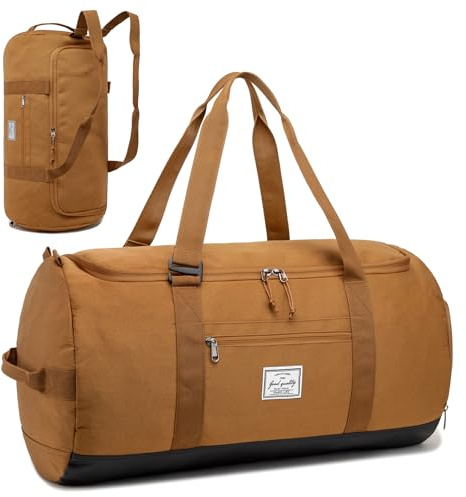 TAIHOYIN Borsa da Viaggio Uomo 60L Media Borsa da Sport per il Fine Settimana con Tasca per Scarpe, 61 cm