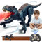 Sunrad Kinder Ferngesteuertes Dinosaurier Spielzeug,Elektronik T-Rex Dino Spielzeug mit Spray, Licht,Brüllen,Realistische Gehbewegungen,Geschenk für Jungen und Mädchen