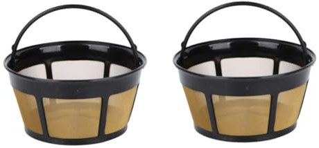 MOLUCKFU 2piezas Filtro De Café Inoxidable Colador Para Preparar Café Casa y Para Acampar y Familiares