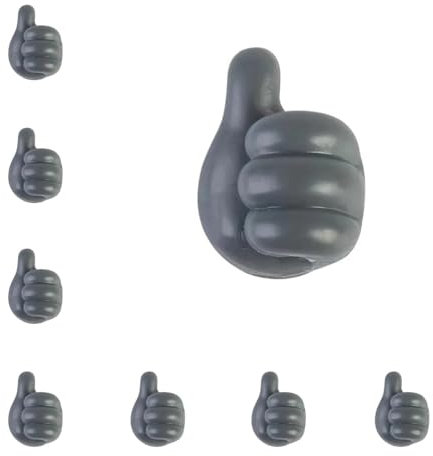 80PCS Silicone Thumb Wall Hook Cable Management Wire Organizer Clips Wall Hooks Hanger Storage Holder for Kitchen Bathroom