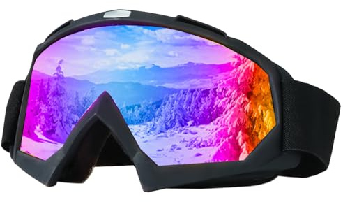 HO-SFSM Skibrille Ski Snowboard Brille, Motorradbrille, Anti Fog UV Schutzbrille, Sowohl für Damen Als Auch für Herren, Geeignet für Outdoor-Sportarten