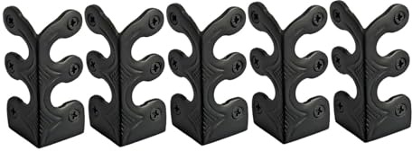 IsMoon Vintage Metall Eckenschutz, 5 Stück, Schwarz, L-förmig, Möbel-Ecken Kantenschutz, Dekorativer Eckenschutz für Schrank/Boxen/Möbel/Regal/Tisch/Schmuckbox