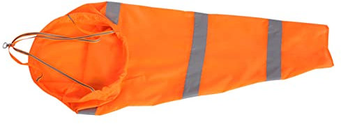 Flughafen-Windsack, 100 cm, 39,37 Zoll, Windsack-Messsockentasche mit reflektierenden Streifen, Windsack-Windmesstasche, Windsocken für draußen (100cm orange)