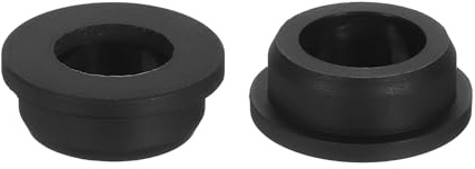 QUARKZMAN 2 Pezzi Occhielli in Gomma 30mm Foro di Perforazione, Passacavi Guarnizione 21mm ID Gommini Passacavo Scrivania Nero Siliconica per Tappo Organizzare Filo Cablaggio Casa Auto