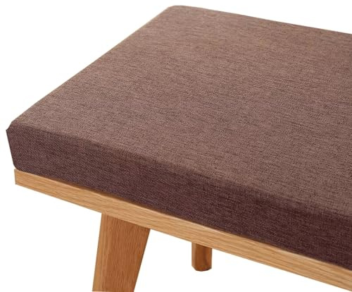 uyeoco Outdoor Bankauflage Stuhlkissen Bankkissen 120/200/150/100/160/180X40/50CM mit Reißverschluss Gartenbankauflage Waschbar rutschfeste Bank Sitzauflage(Coffee,180x35x3cm)