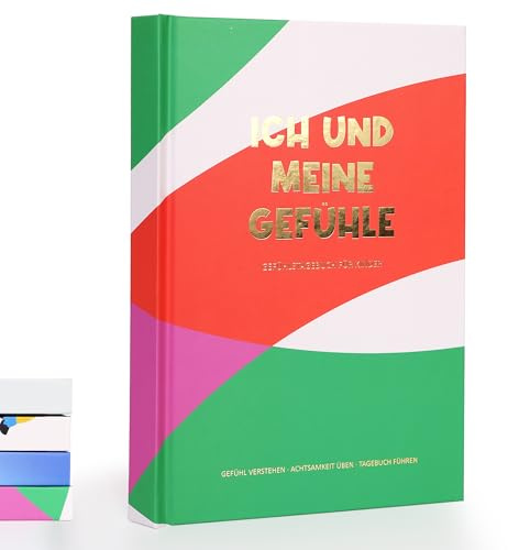 BIROYAL Gefühlstagebuch Kinder 6-12 Jahre - 100 Tage Tagebuch Mädchen & Jungs - Gefühle Buch mit 10 Spiele - Schlichtes Coverdesign für älteres Kinder - Dankbarkeitstagebuch zum Umgang mit Emotionen