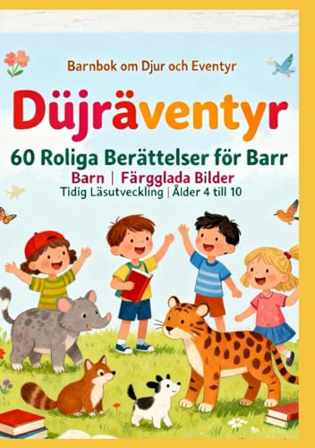 Djuräventyr: 60 Roliga Berättelser för Barn | Färgglada Bilder | Tidig Läsutveckling | Ålder 4 till 10