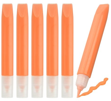 PATIKIL 6 Pack Suncatcher Paint Pens, Orange Sun Catcher Paint Pens 10ML Each Stained Glass Window Art Kit for Painting Glass Pigment Crafts