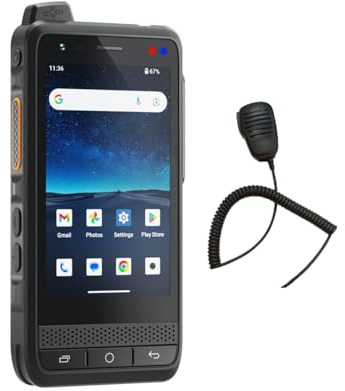 UNIWA POC Zello Talkie Walkie, F400 4G Mobile Phone Android 15 4GB+64GB IP65 étanche 3.9'' écran Tactile Smartphone Robuste 13MP Caméras SOS GPS NFC WiFi PTT 4350mAh Dual SIM (F400+Micros)