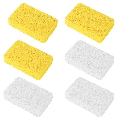 XINGSUI 6 Stück Allzweckschwamm, Schmutzradierer, Universal Reinigungsschwamm, Küchenschwamm, Zweiseitig Reinigungsschwamm (Quadratischer Geschirrspülschwamm)