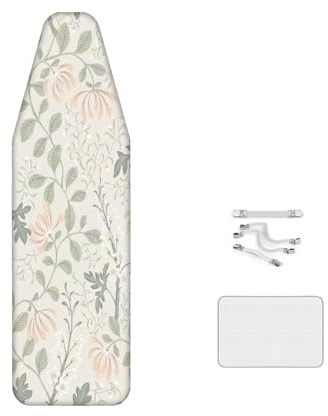 Housse en coton pour table à repasser 160 x 60 cm, Couverture épaisse pour Planche à Repasser, Conception à 2 couches, Housse de rechange pour table à repasser à vapeur, Avec boutons de fixation