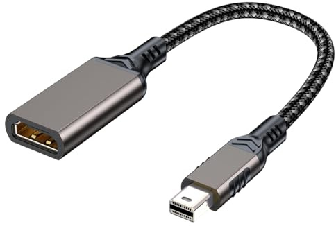 4K60Hz Mini DisplayPort to HDMI Adapter, 20cm Thunderbolt 1/2 to HDMI Adapter High Speed Mini DP to HDMI Adapter Gold-Plated Connectors Compatible with MacBook Air/Pro iMac Monitor Pro Projector