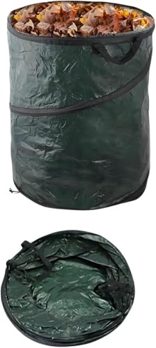 ADEPTNA Large Durable Pop-Up Garden Waste Bag – Reusable Garden Sack for Grass, Leaves, Soil & Compost – Collapsible Bin Bag with Handles for Easy Storage & Transport (PACK OF 1)