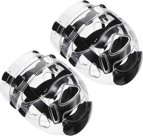 YARNOW Protection Faciale Taekwondo Amovible, Casques de Karaté Légers, Matériaux Antichoc 2 Pièces, Taille Petite, Équipement Entraînement Arts Martiaux, Sport Combat, Utilisation