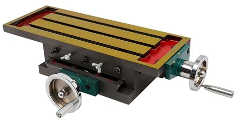 ROGONPDK Mesa cruzada de 2 ejes, mesa de fresado, mesa de taladro, mesa de coordenadas, fresadora para fresadora, mesa de trabajo de 2 ejes, torno de metal, mesa cruzada multifunción