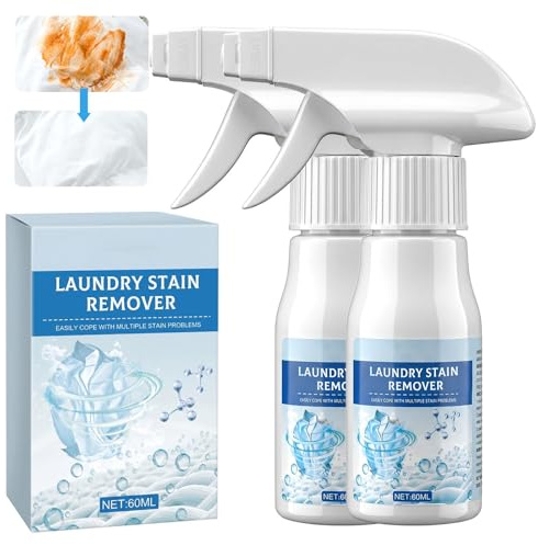 2PCS Clothing Emulsifier, limpiador de ropa no iónico, 60ml, Potente limpiador de tejidos para ropa, Textiles y cuidado de la ropa, eliminación suave de manchas