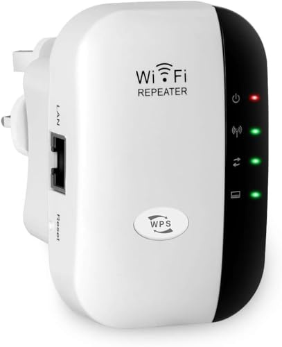 2026 WiFi Extender, WiFi Booster, WiFi Repeater, Covers Up to 3000 Sq.ft and 45 Devices, Internet Booster - with Ethernet Port, Quick Setup, Home Wireless Signal Booster, UK plug (White)