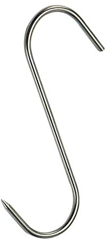 WOLFPACK LINEA PROFESIONAL - Gancho Carnicero Inoxidable Nº 4 de 160 x 6 x 44 mm.