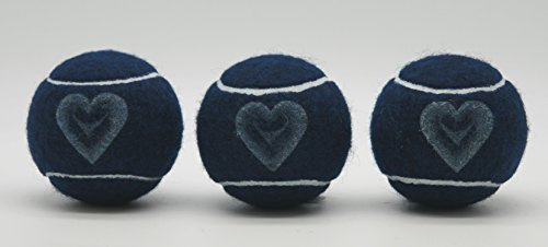 Price's Heart Motif Tennis Balls ITF Standard Made in the UK (1 x 3 Ball Tube)