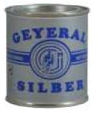 Einbrennlack silber inkl Pinsel von E-Com24 zum Auftragen (silber 125 ml)