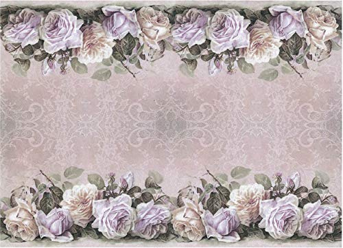 Zita's Creative Reispapier A4 - Rose Moulding. Motiv-Strohseide, Strohseidenpapier, Decoupage Papier